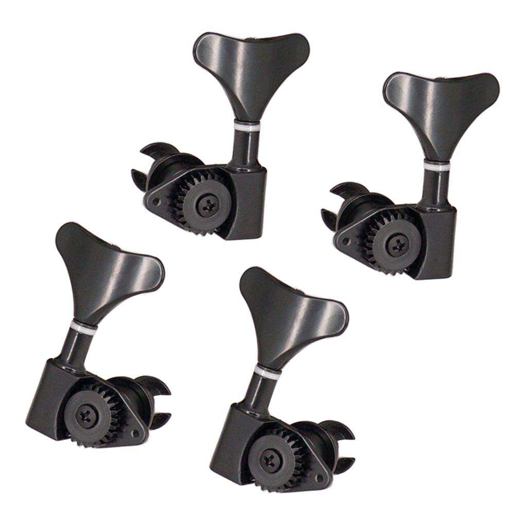 8x Electric Bass Machine Tuner Peg Head Knob Instrumental Parts Kit 4L4R