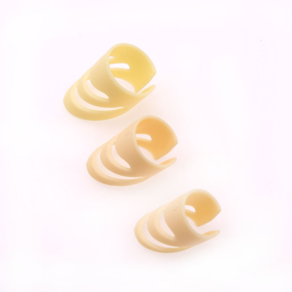 Plastic Electric Classical Guitar Finger Nail Fingertip Picks Set Beige