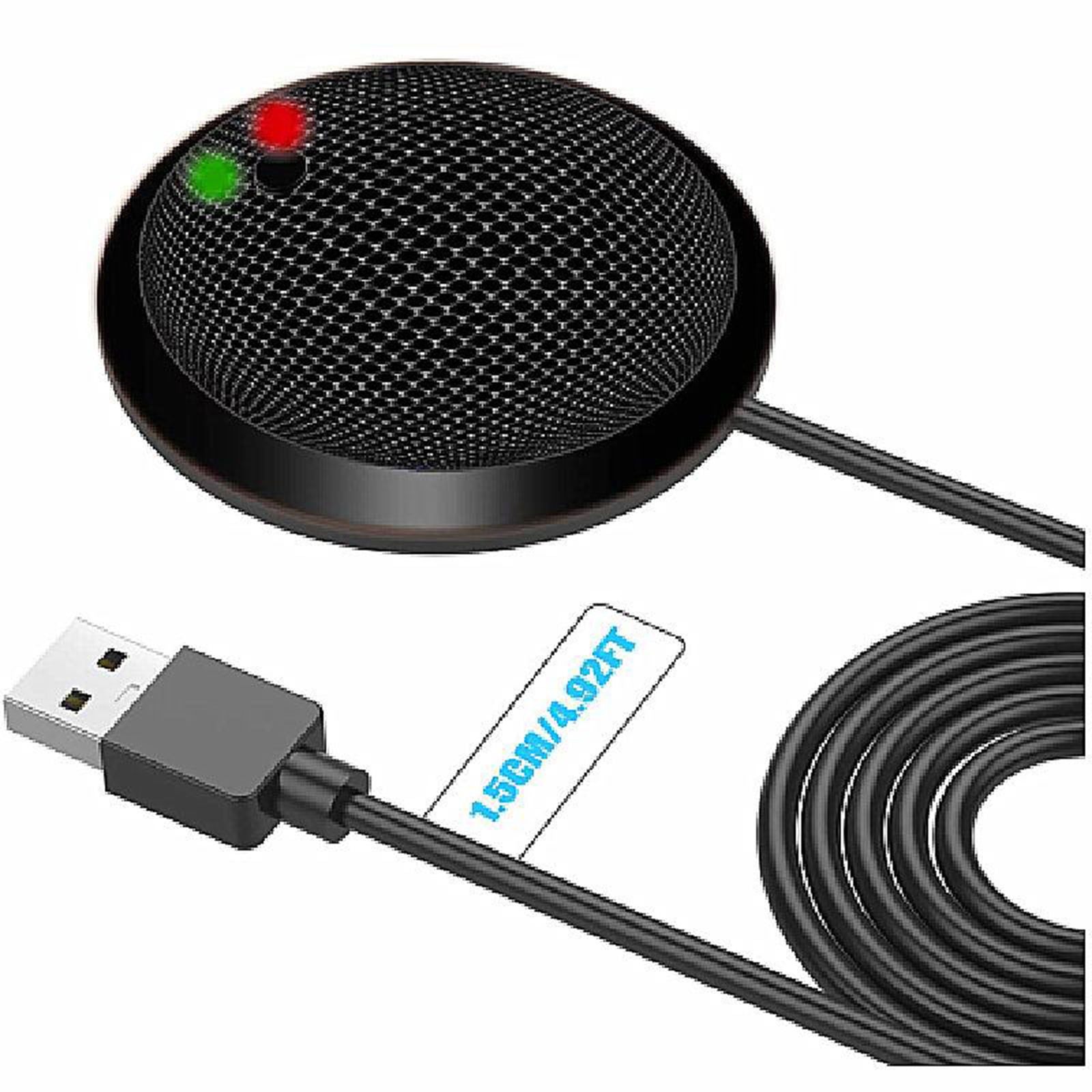 USB Computer Microphone Omnidirectional Condenser Boundary Laptop Conference