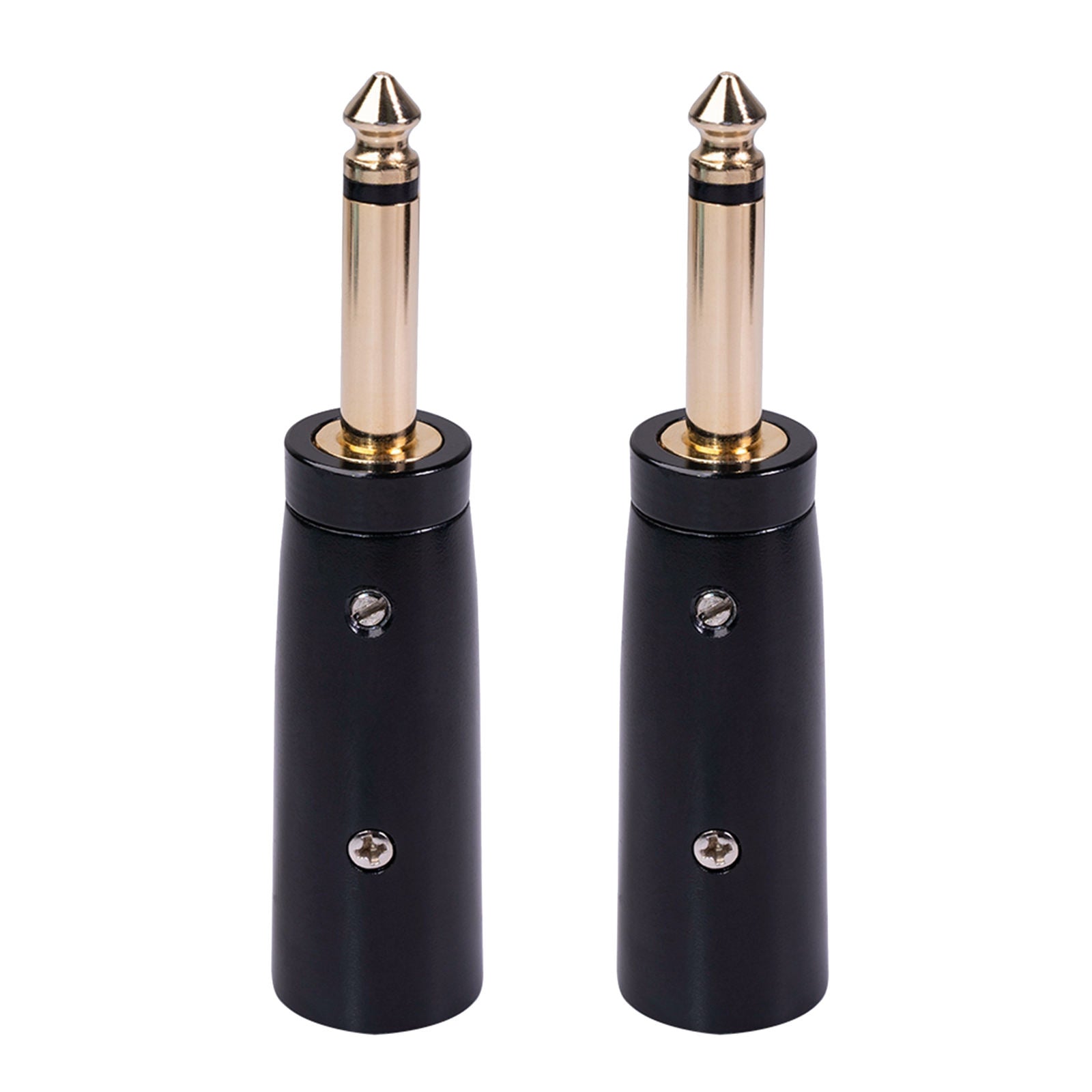 2x 3-Pin XLR Male TRS Socket Audio Mic Adapter Gender Changer Connector