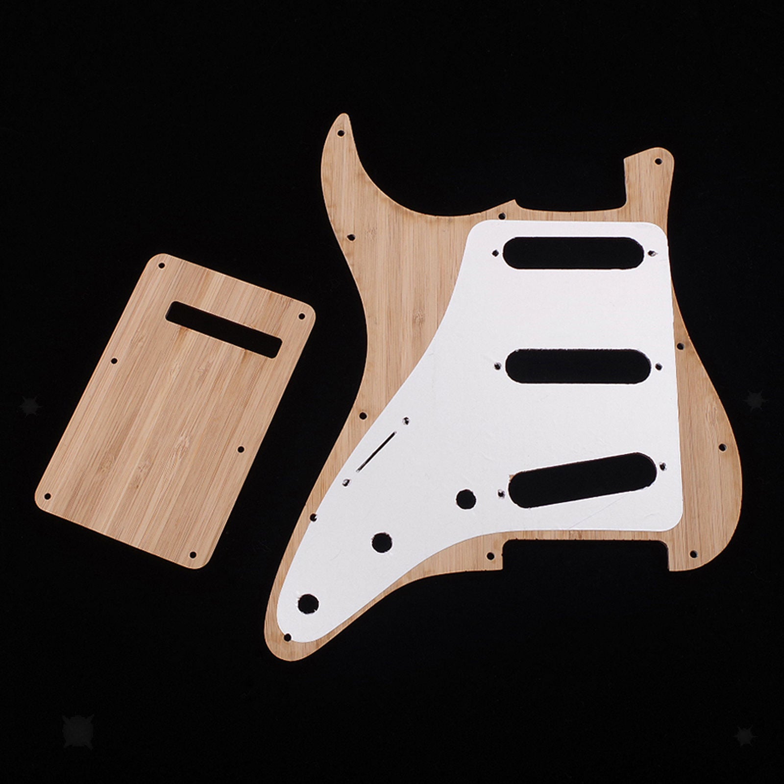 Pickguard Scratch Plate for Electric Guitar Parts 1 Ply Bamboo Modern Style