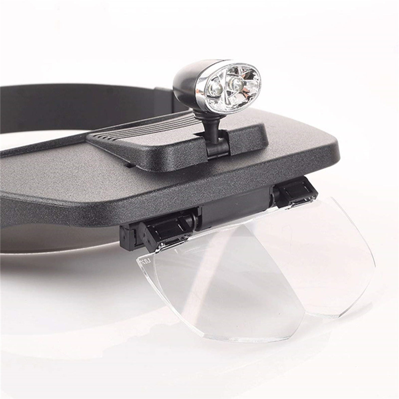 Headband Magnifier with 2 LED Lamp Headset Magnifying Glasses Easy to Wear