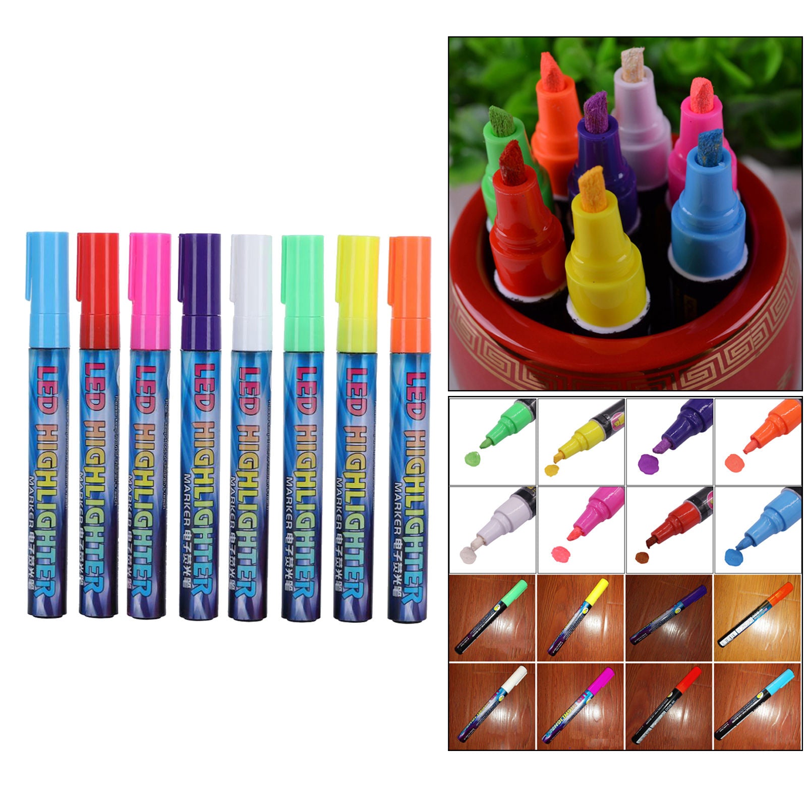 8Pcs Bee Pen Queen Bee Marking Kit Highlighter Marking Apiculture Equipment