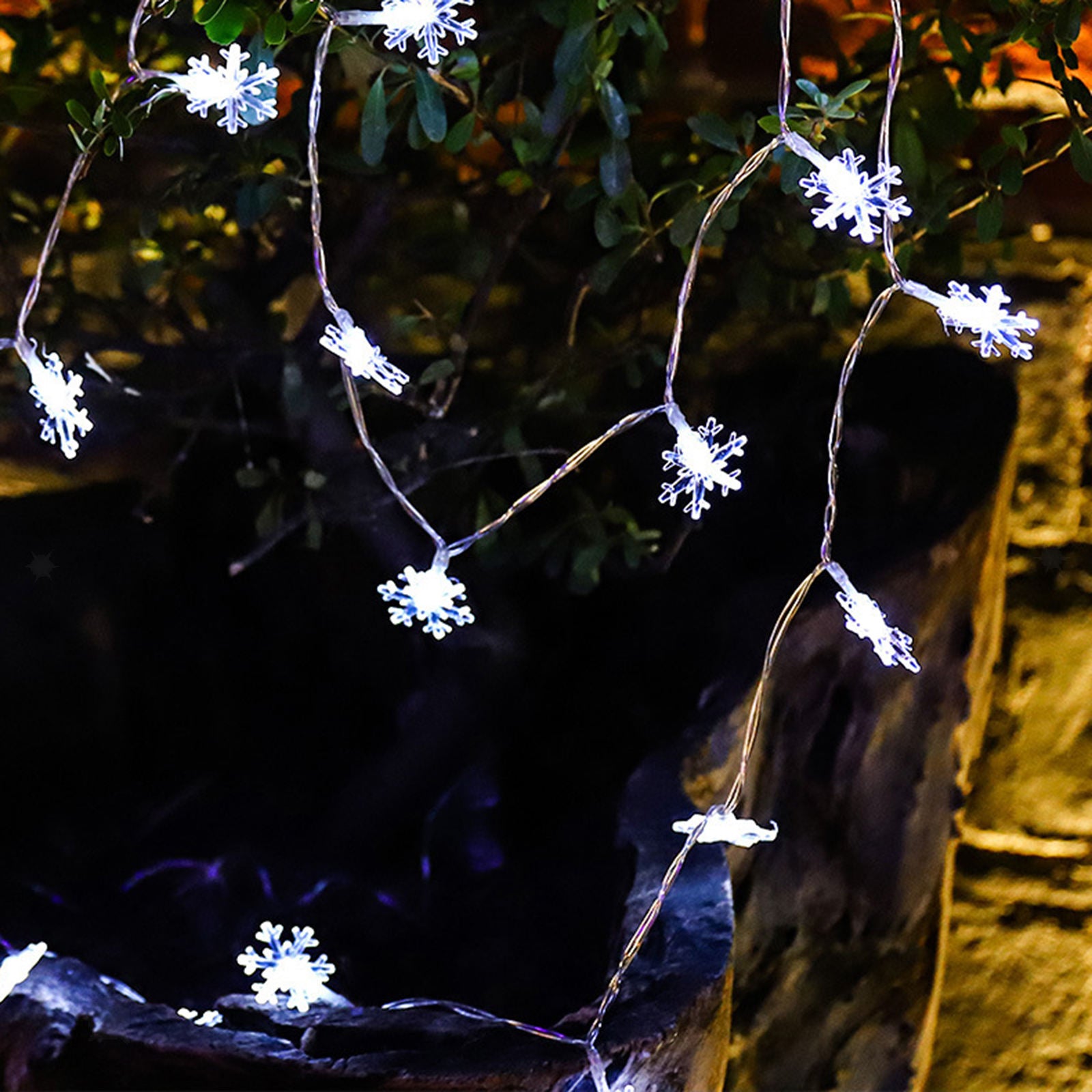 Snowflake Fairy Lights Decorative Garden Party Event Flash String LEDs Light