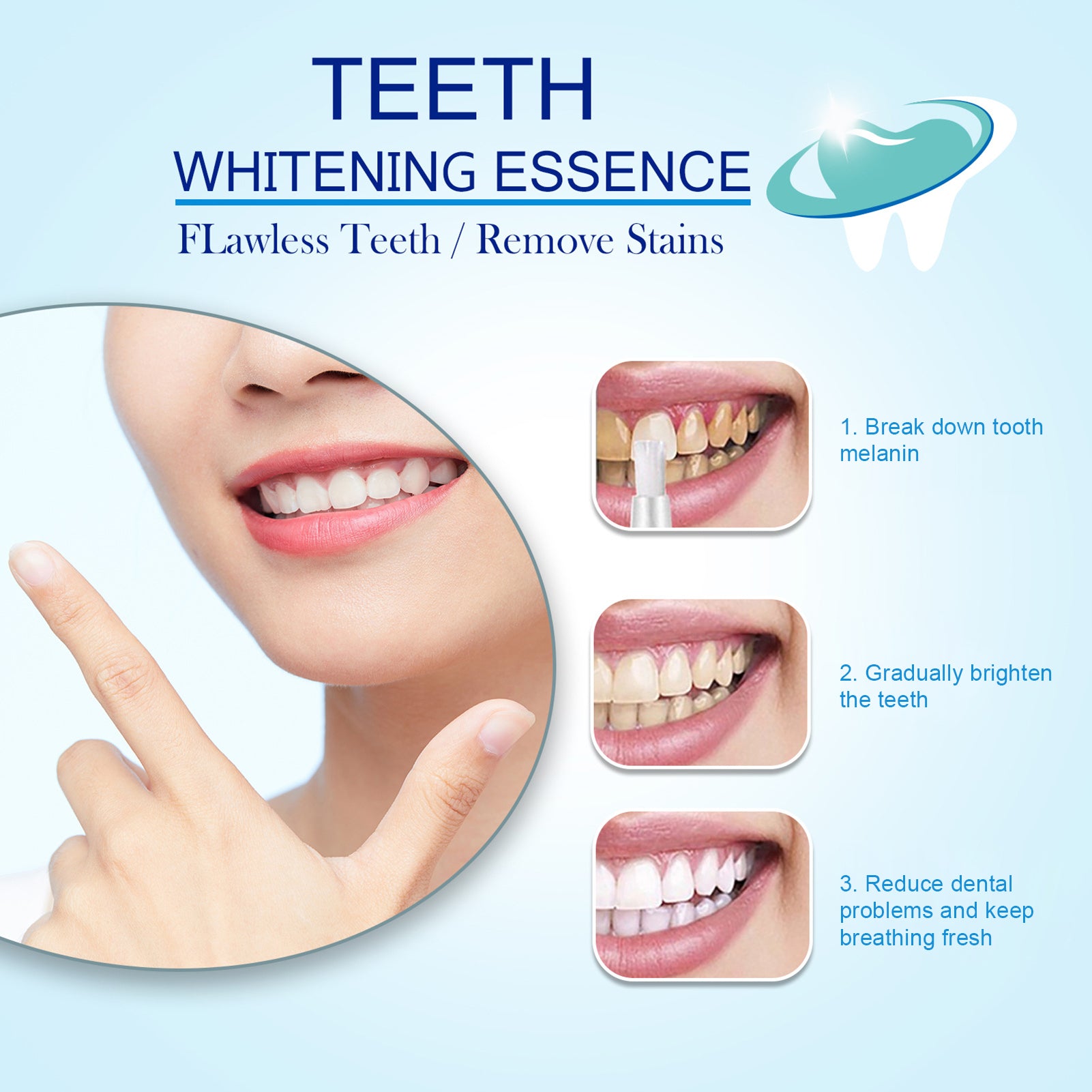 5ML Dental Whitening Pen Gentle Compact Easy to Use Practical for Yellow Tooth