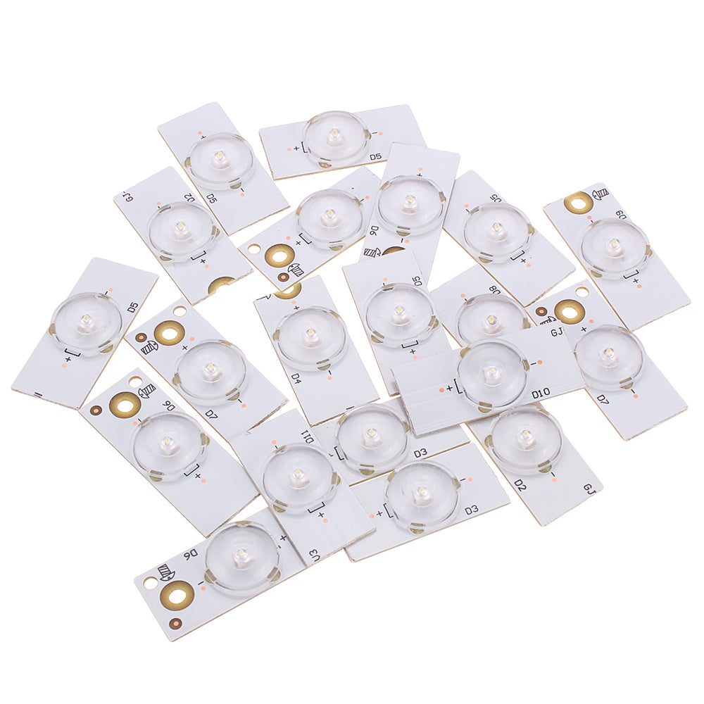 20Pcs 6V SMD Lamp Beads with Optical Lens Fliter for 32-65 inch LED TV Repair