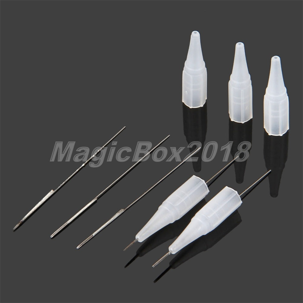 50pcs Needles 3R +50pc Tips Tattoo Eyebrow Permanent Makeup Women Salon Home Pro