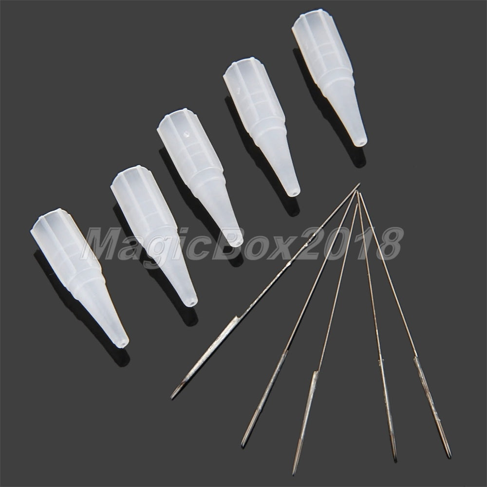 50pcs Needles 3R +50pc Tips Tattoo Eyebrow Permanent Makeup Women Salon Home Pro
