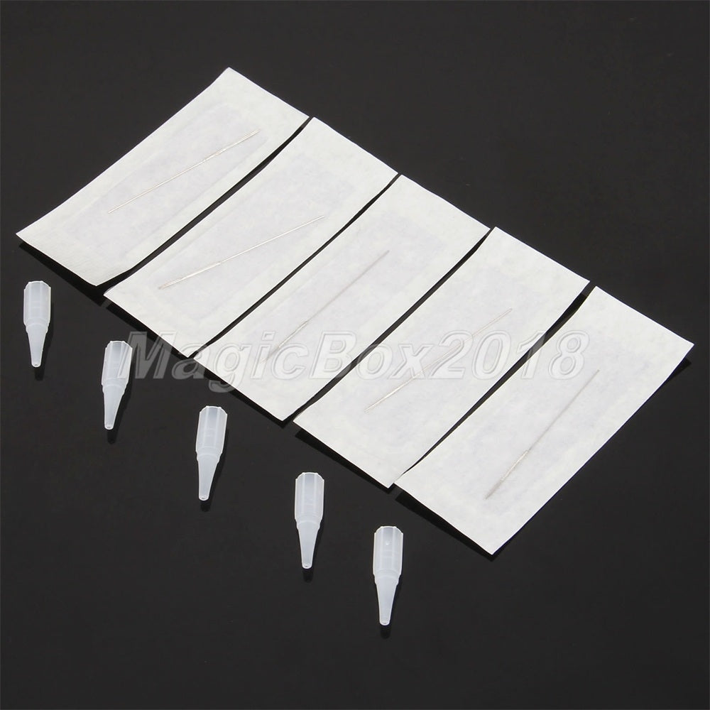 50pcs Needles 3R +50pc Tips Tattoo Eyebrow Permanent Makeup Women Salon Home Pro