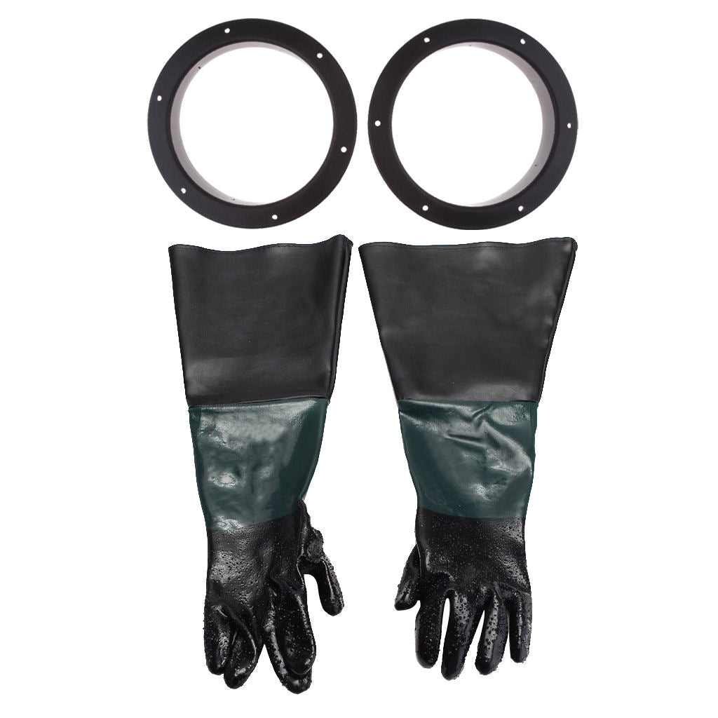 1 Pair of Professional 24'' Sandblasting Gloves For Sandblasting Cabinet