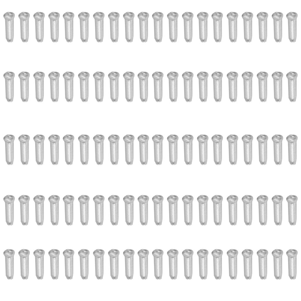 100Pcs Premium 10mm Bike Cable End Caps Road Shifter Ends Brake Hose Crimps