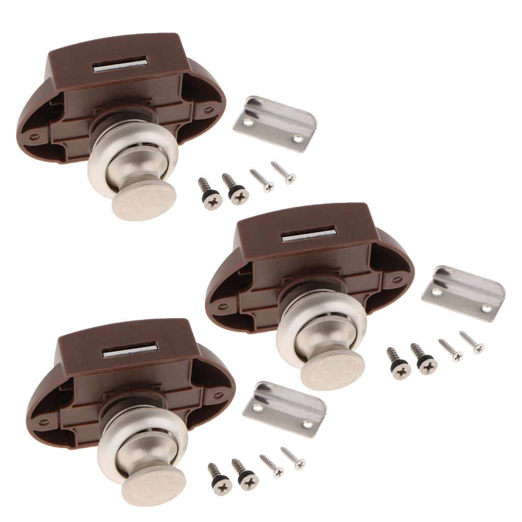 3x RV Paddle Door Lock Latch for storage Handle Knob Deadbolt Camper Trailer