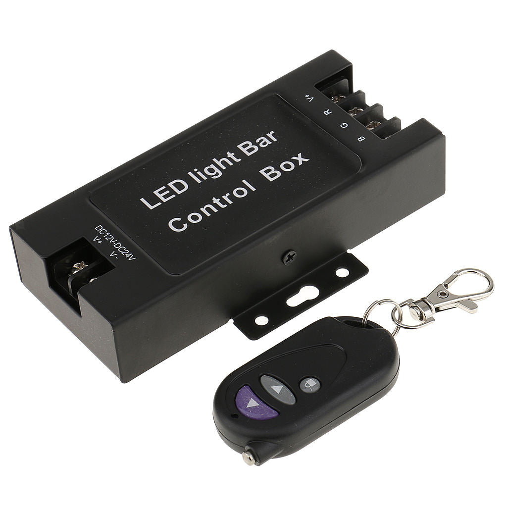 12-24V LED Lamp Bar Flash Dual-Output Remote Controller w/ Strobe 7 Modes