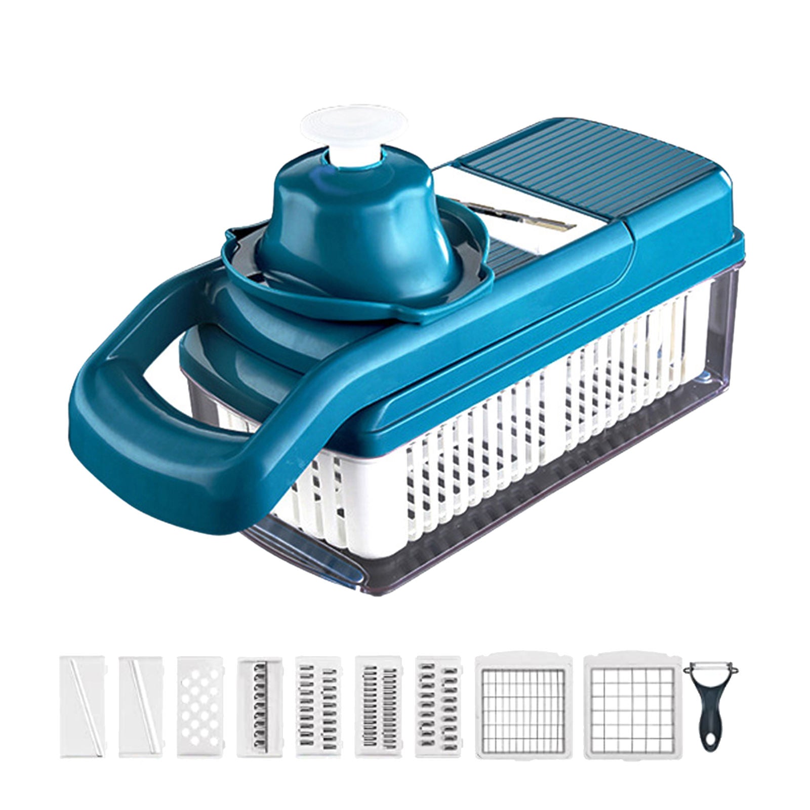 Multipurpose Vegetable Cutter Drain Basket Food Storage Container Kitchen