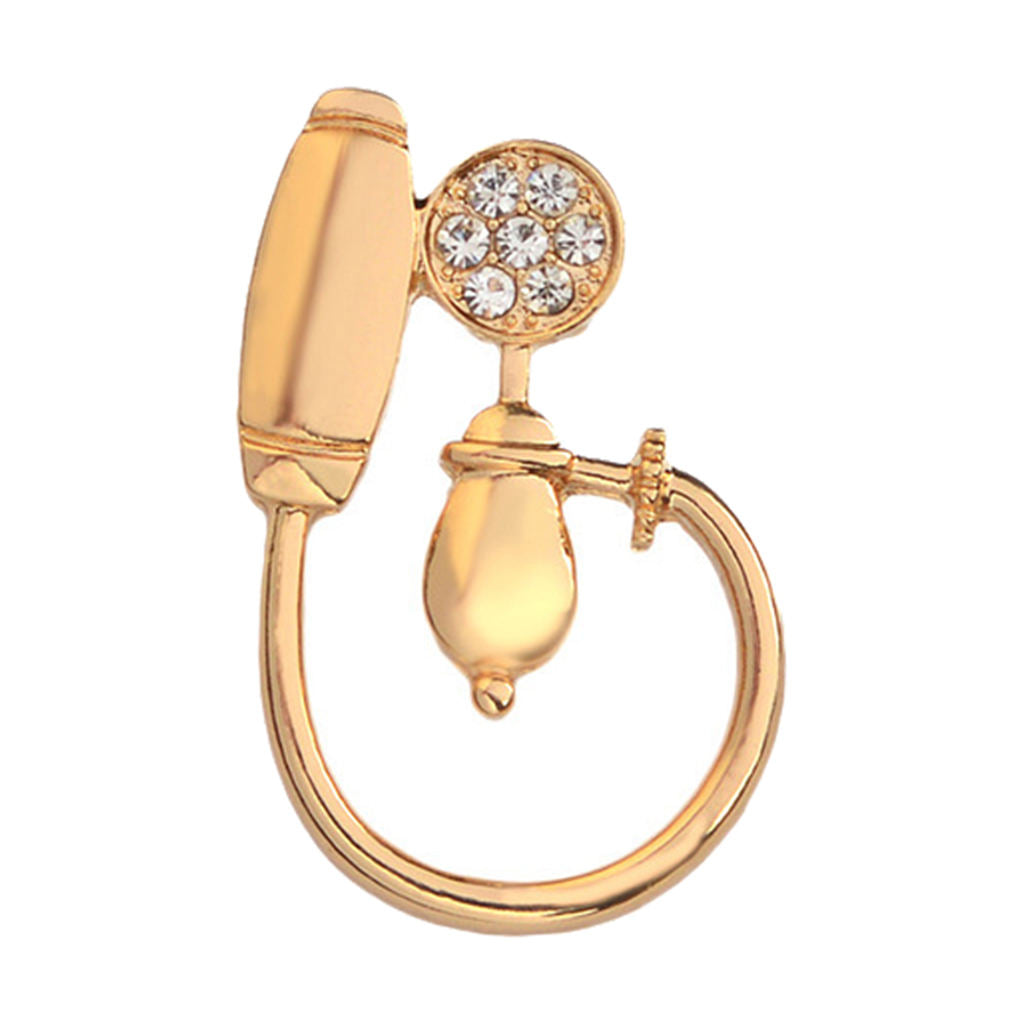 Novelty Brooches Rhinestones Lapel Pin Badge Doctor Jewelry Student Gift