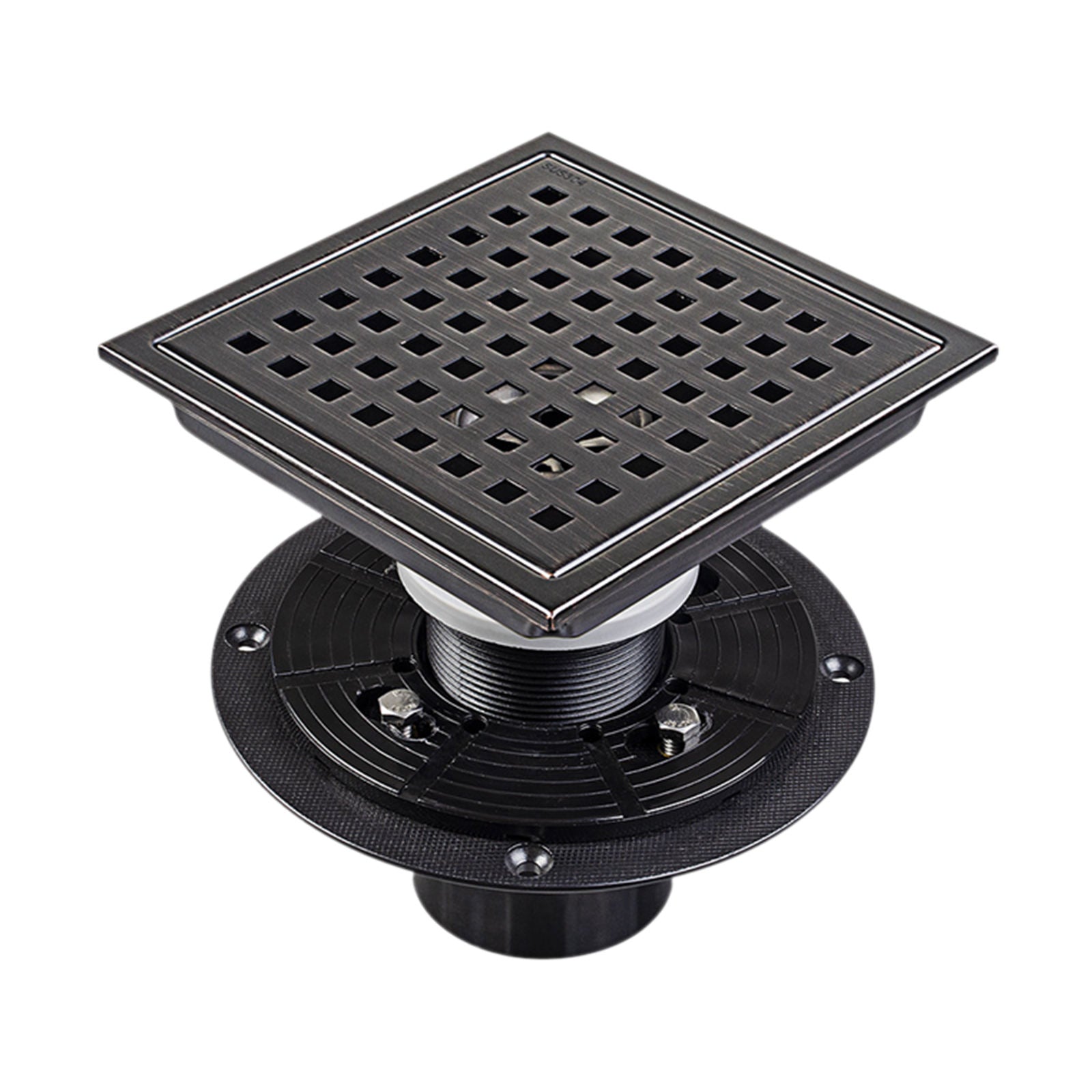 Square Shower Floor Drain Floor Waste Grates with Flange Grid Grate Balcony