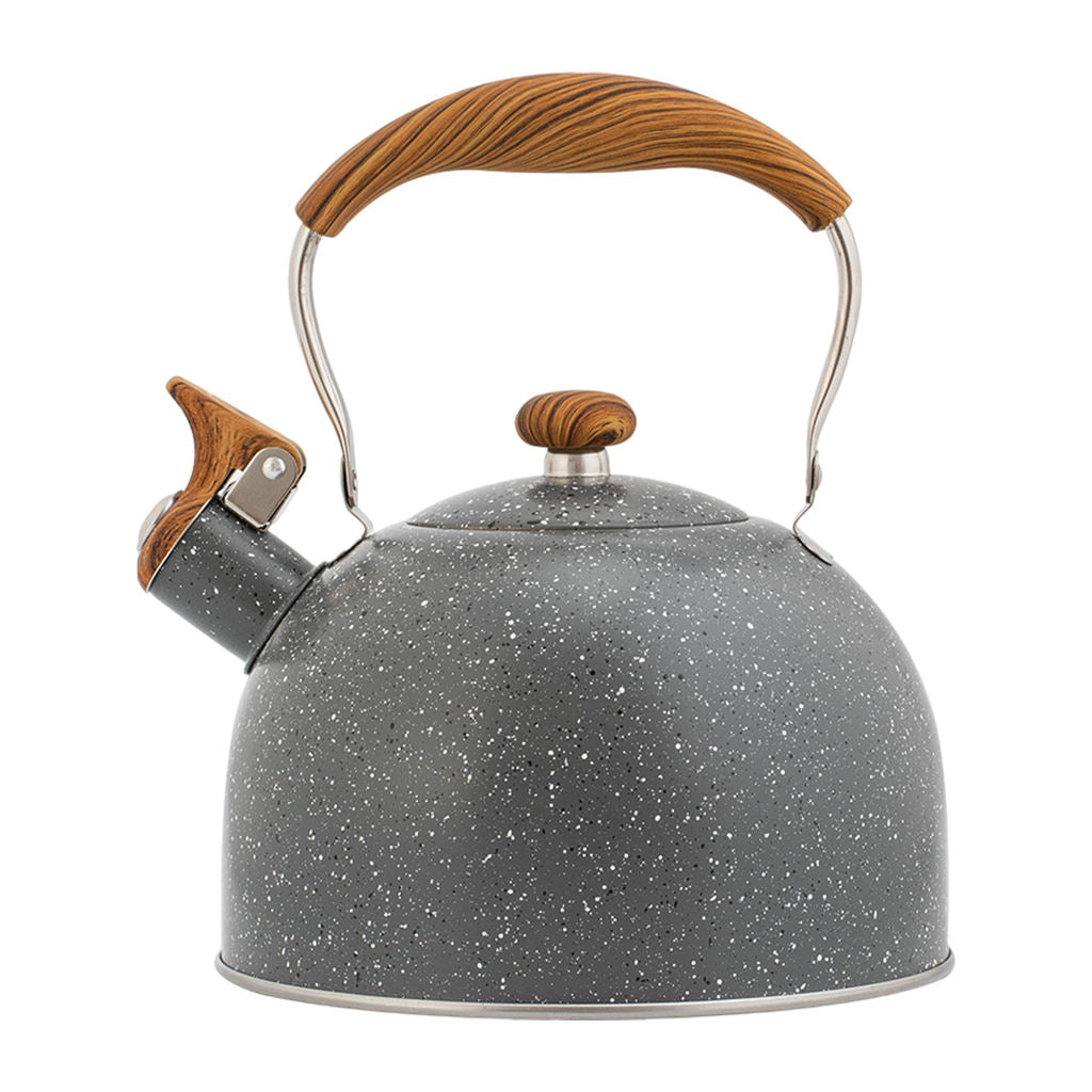 2.5 Liters Whistling Tea Kettle Water Kettle Wooden Handle Loud Whistle