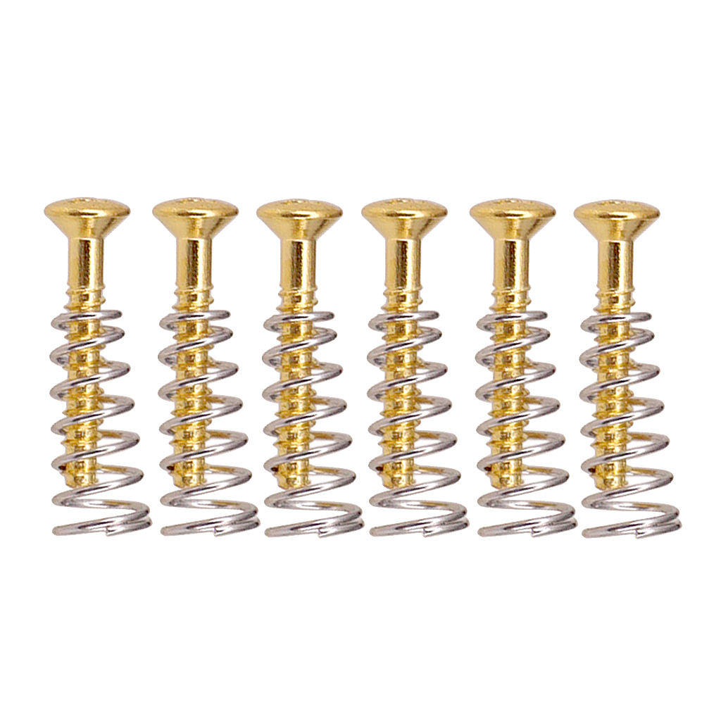 6 Pcs of Set Electric Bass Screws Springs Set for  Telecaster Electric Guitar