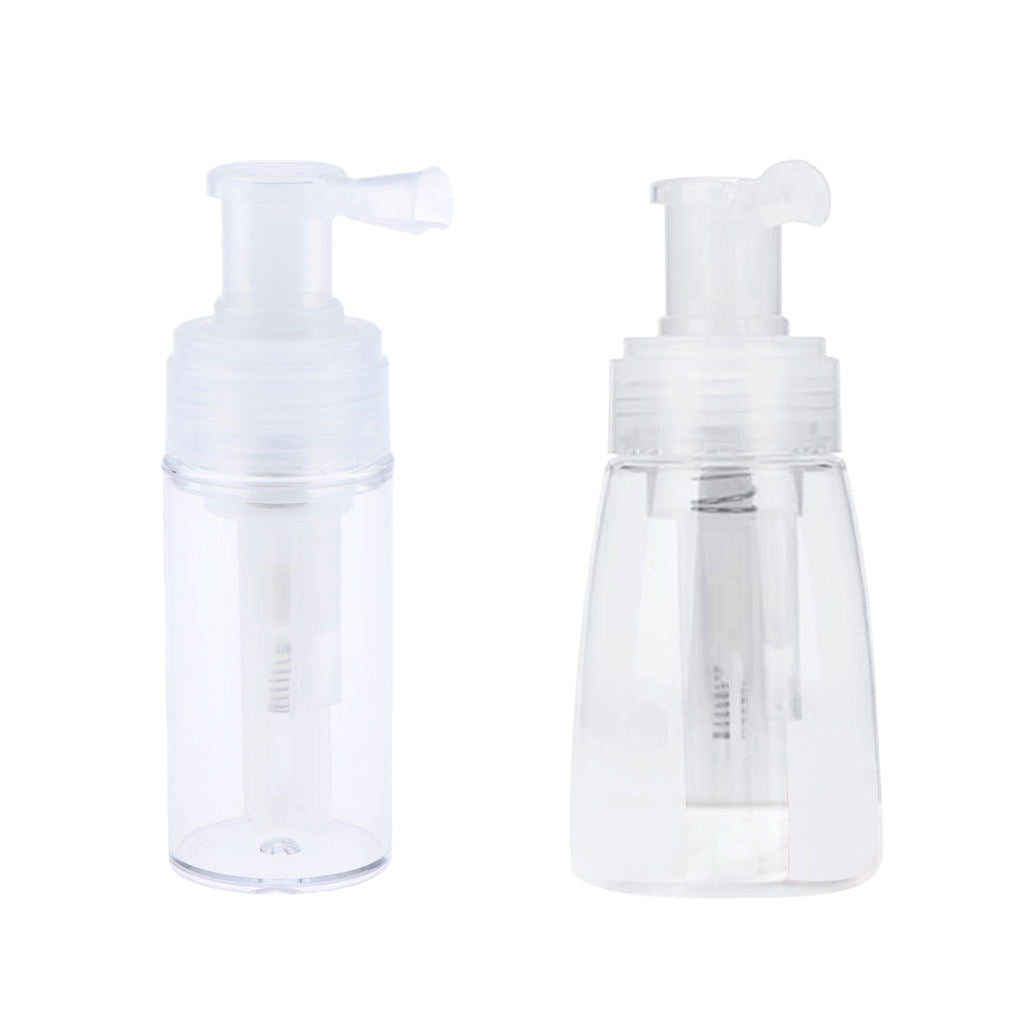 2Pcs Empty Refillable Dry Shampoo Powder Spray Bottles Cosmetic Containers