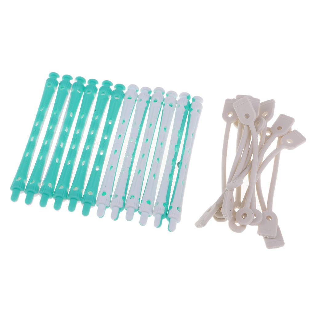 24x Professional Perming Rods Rollers Perm Curlers For Curling Waves Hair