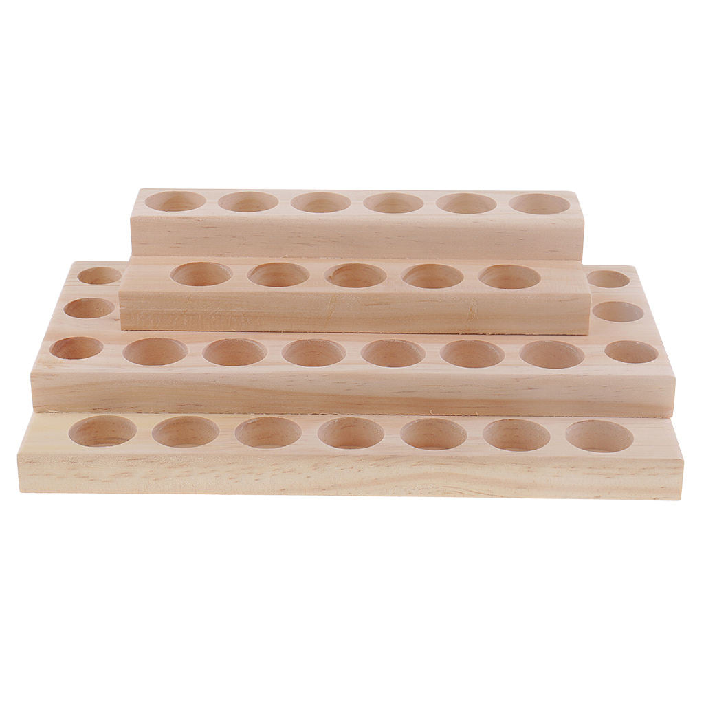 2X Wooden Essential Oil Display Stand Rack Organizer Can Hold 30 Bottle