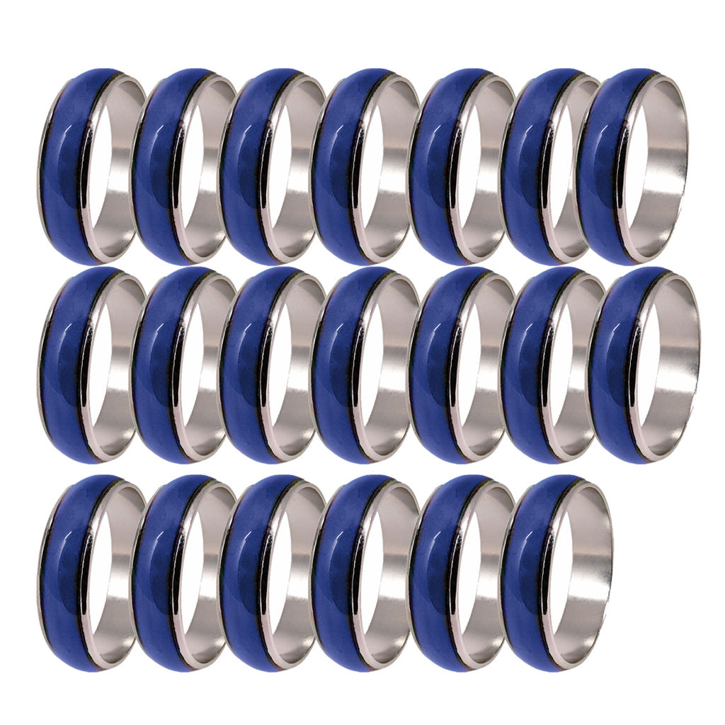 40pcs Amazing Mood Ring Emotion Feeling Color Change Ring Jewelry Size 6-10