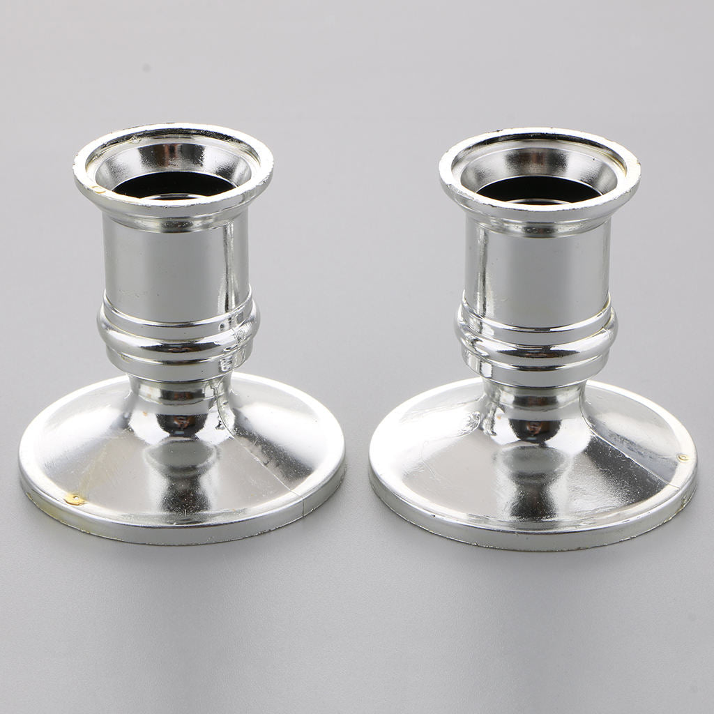 8 Pieces Plastic Candle Holder Pub Candlestick Stand for Electronic Candles
