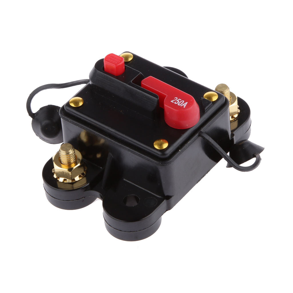 Manual Reset Breaker 12v/24v Auto Audio Reset Switch Fuse Holder 250A