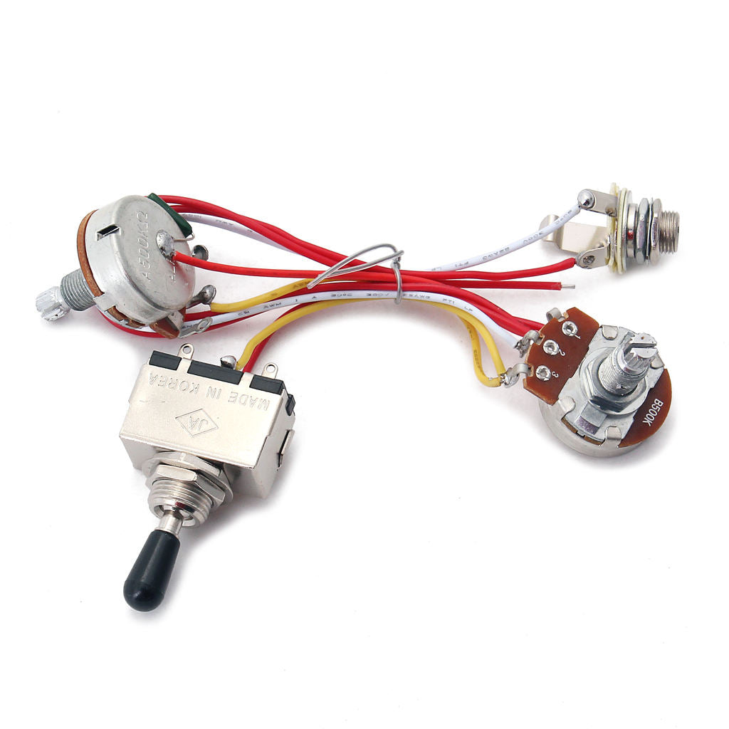 Guitar Wiring Harness Kit w/ Toggle Switch for Electric/Cigar Box Guitar