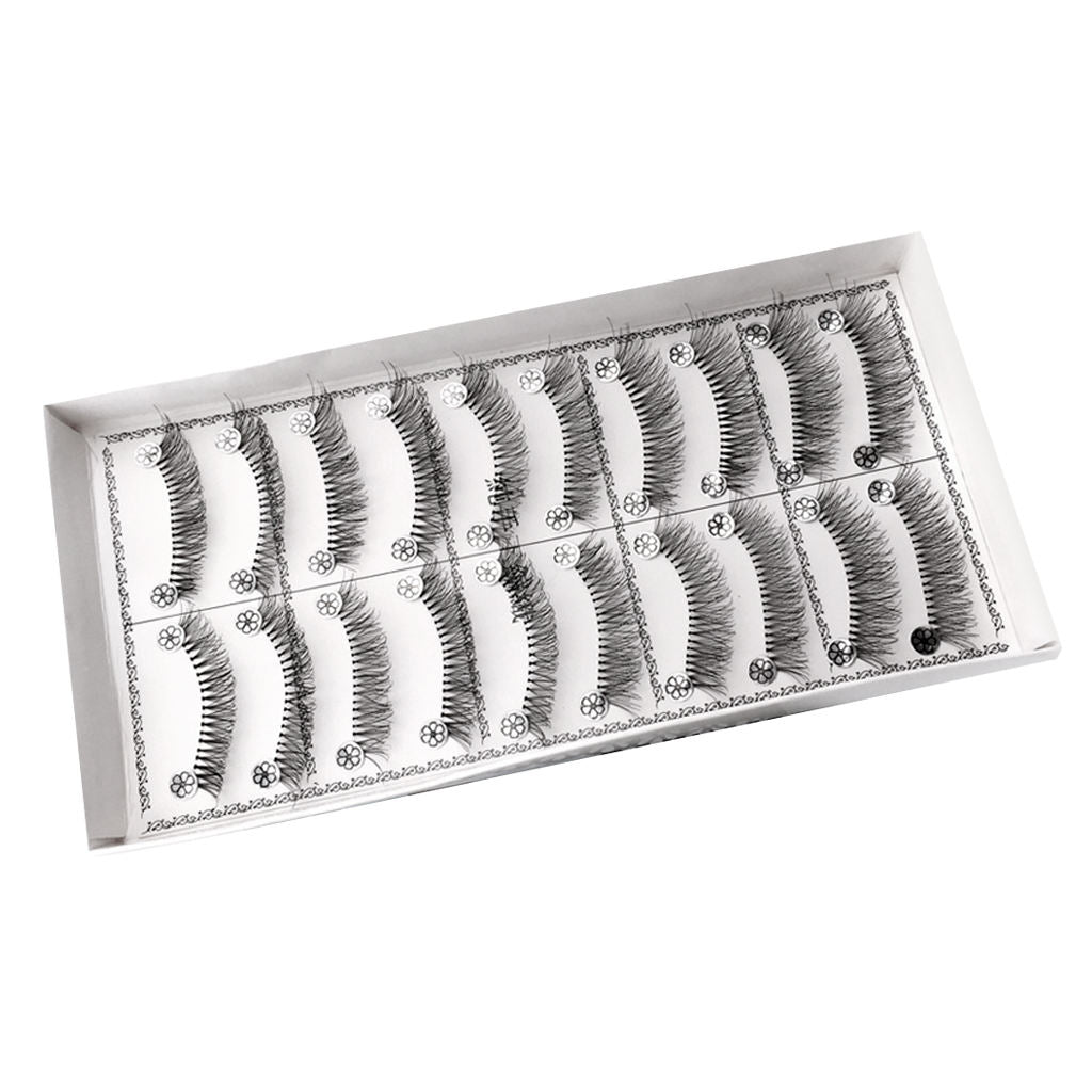10 Pairs Beauty Natural Make Up Handmade Messy Long Style False Eyelash L11