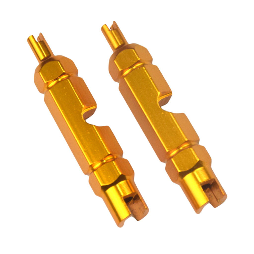2x MTB Road Bicycle Valve Core Removal Tool Wrench Bike Accessories Golden