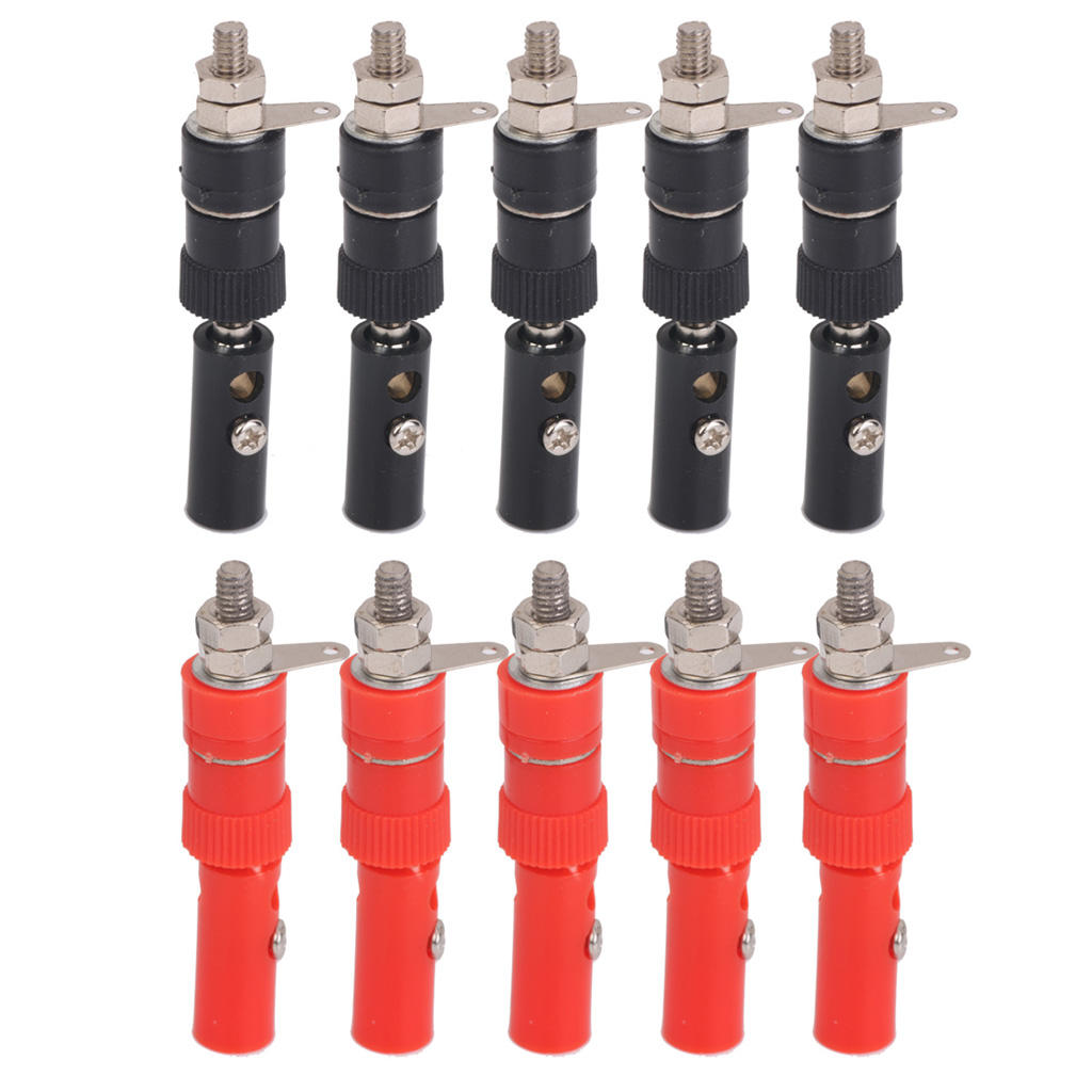Pack of 10 4mm Insulated Banana Male Plug Speaker Socket Jack Connectors New