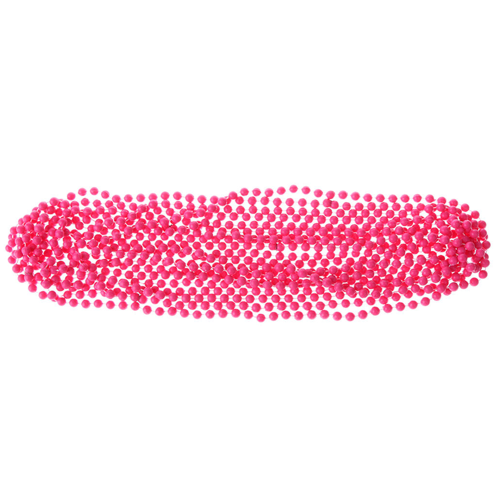 Colour Plastic Long Rave Neon Beads Necklace Party Festival Christmas Rose