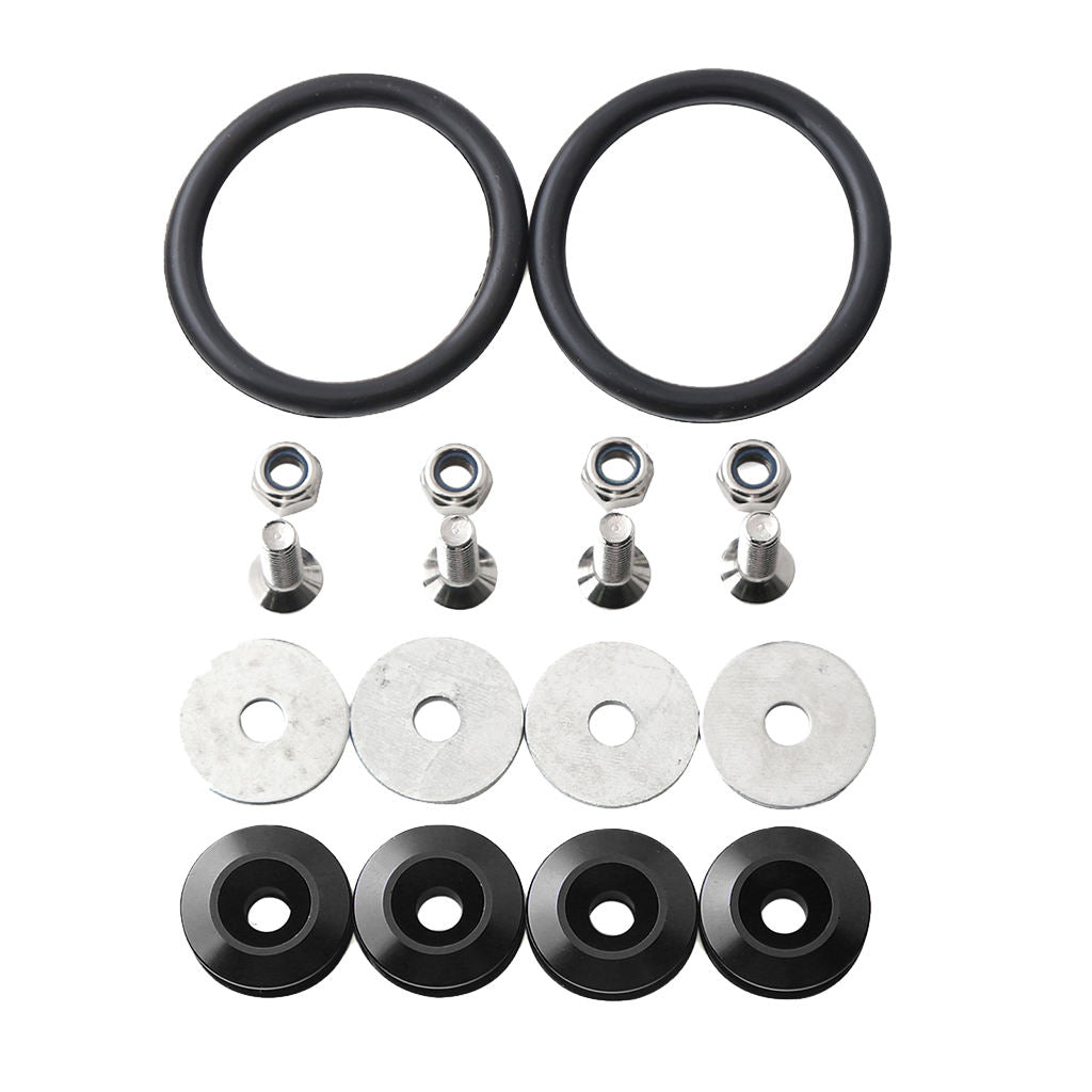 2 Set Quick Release Fasteners Universal O-Rings For Car Bumpers Fender Lids