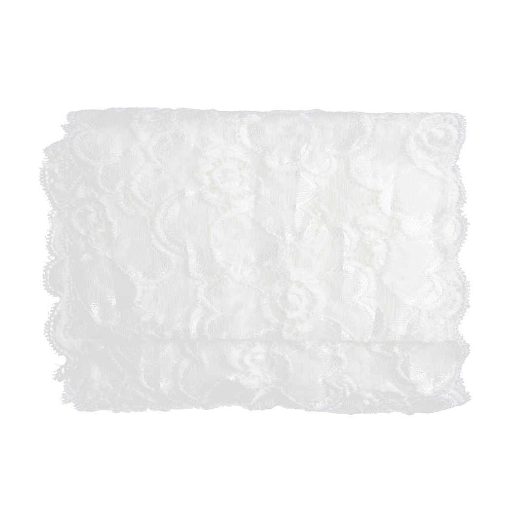 5 Yards Flower Lace Trim Ribbon Wedding Dress Sewing Headband DIY Craft 20cm