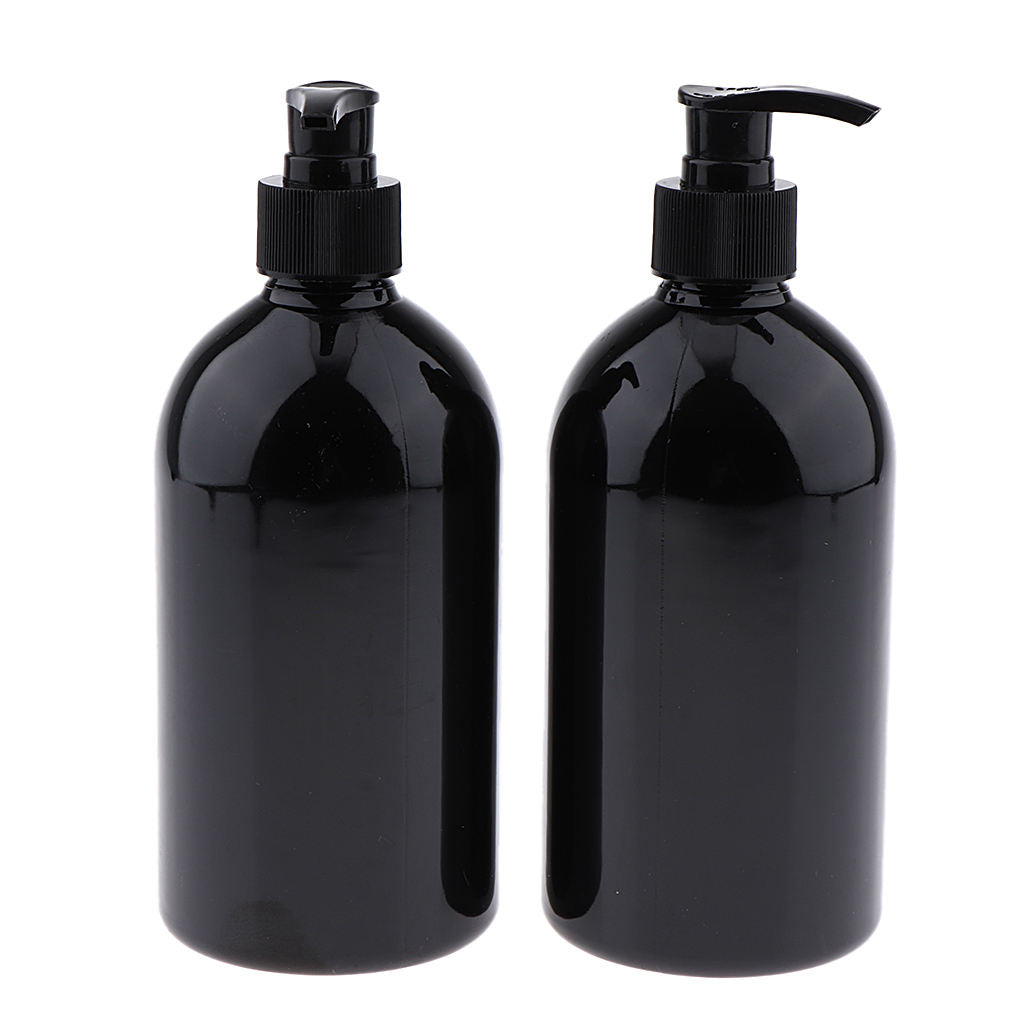 6Pcs 500mL Empty Lotion Bottles Pump Shampoo Dispenser Containers Refillable