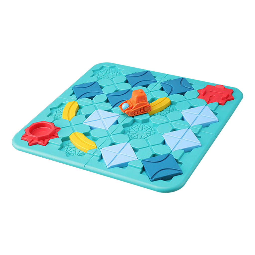 Montessori Puzzle Maze Pull Back Car Road Maze Board Game Educational Logical