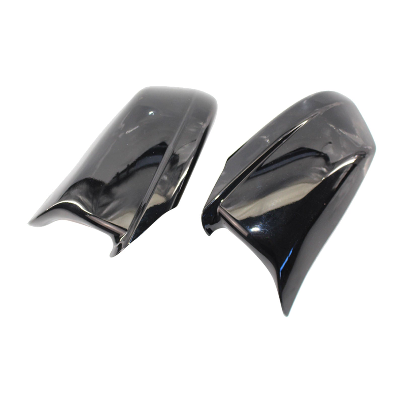 Side Door Rearview Mirror Cover Cap Gloss Black Replace For BMW 5 Series F10