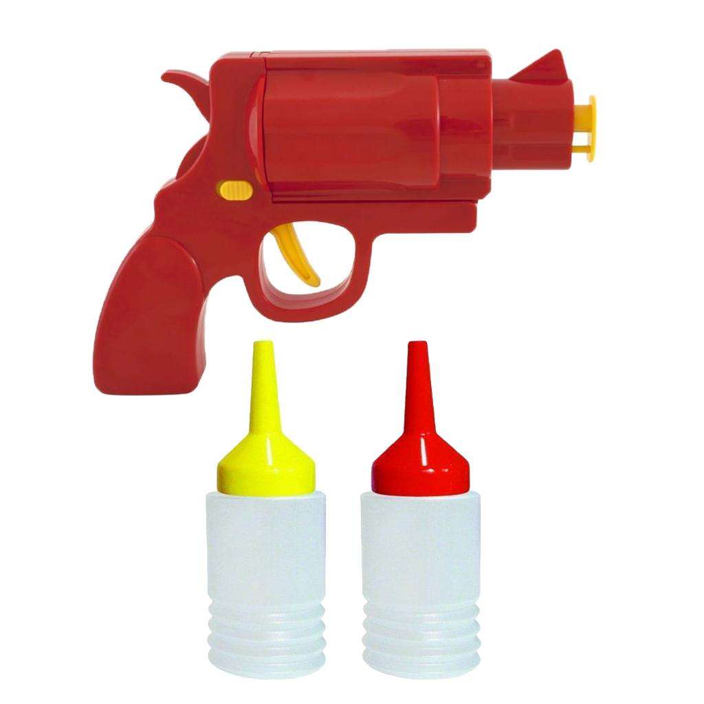 Novelty Red Condiment Dispenser Bottle Condiment Gun Condiments Container