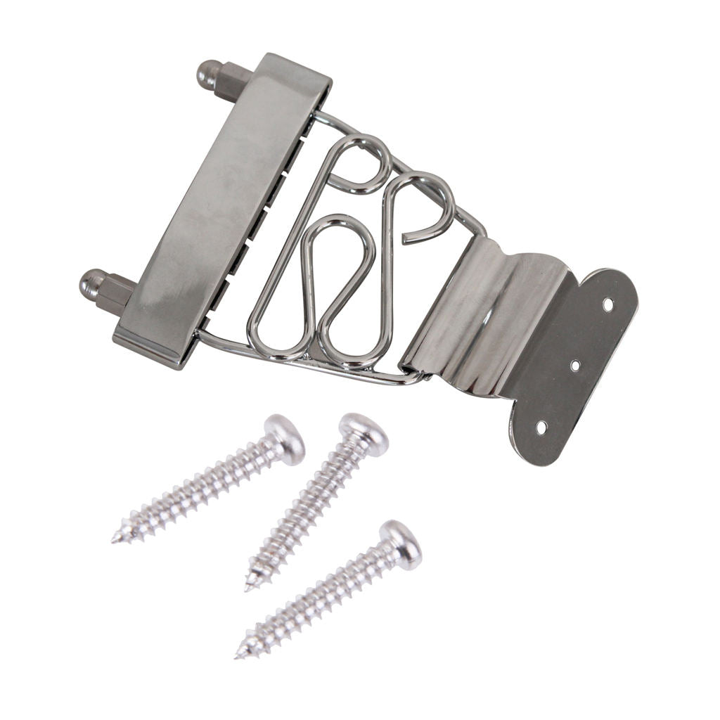 Short Trapeze Tailpiece 6-string Guitar Bridge Archtop Jazz Guitars Chrome