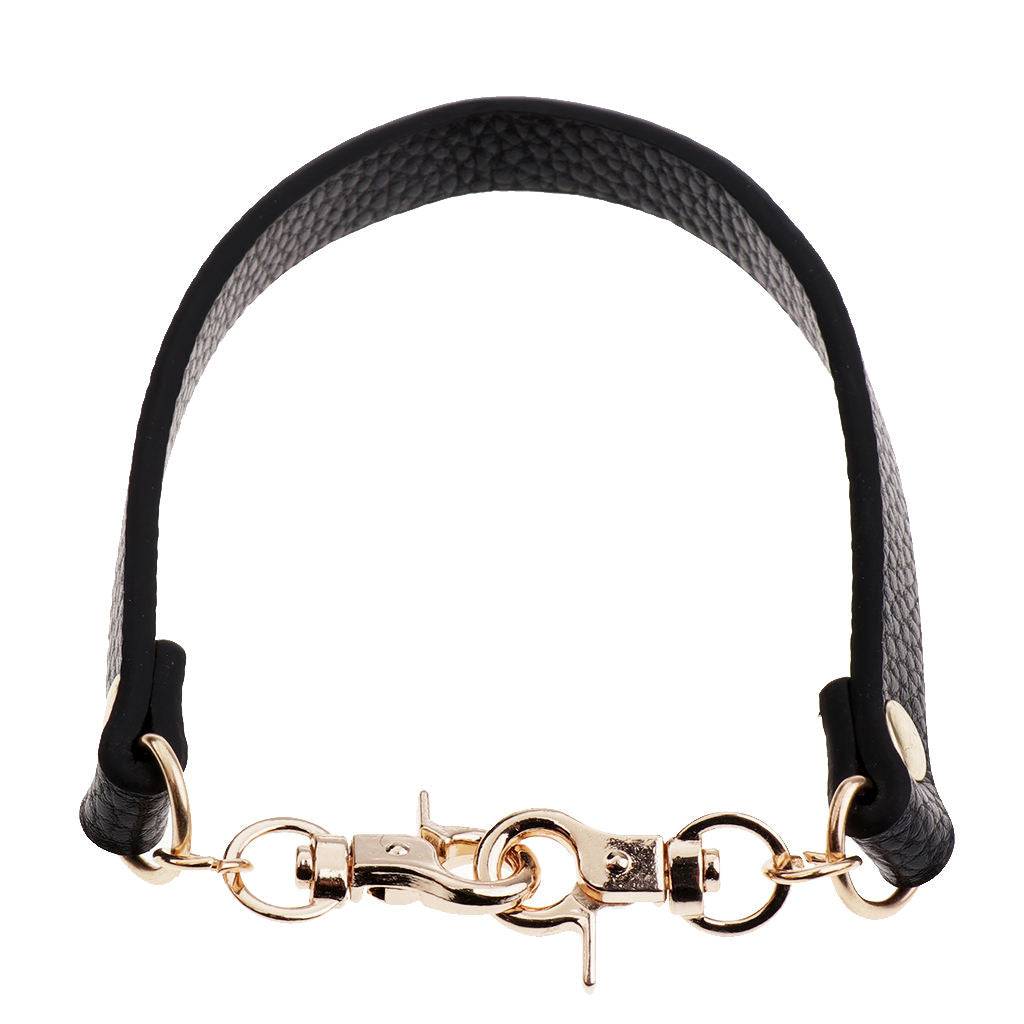 Short PU Leather Handle for Handbag Strap with Lobster Clasp Bag Accessories