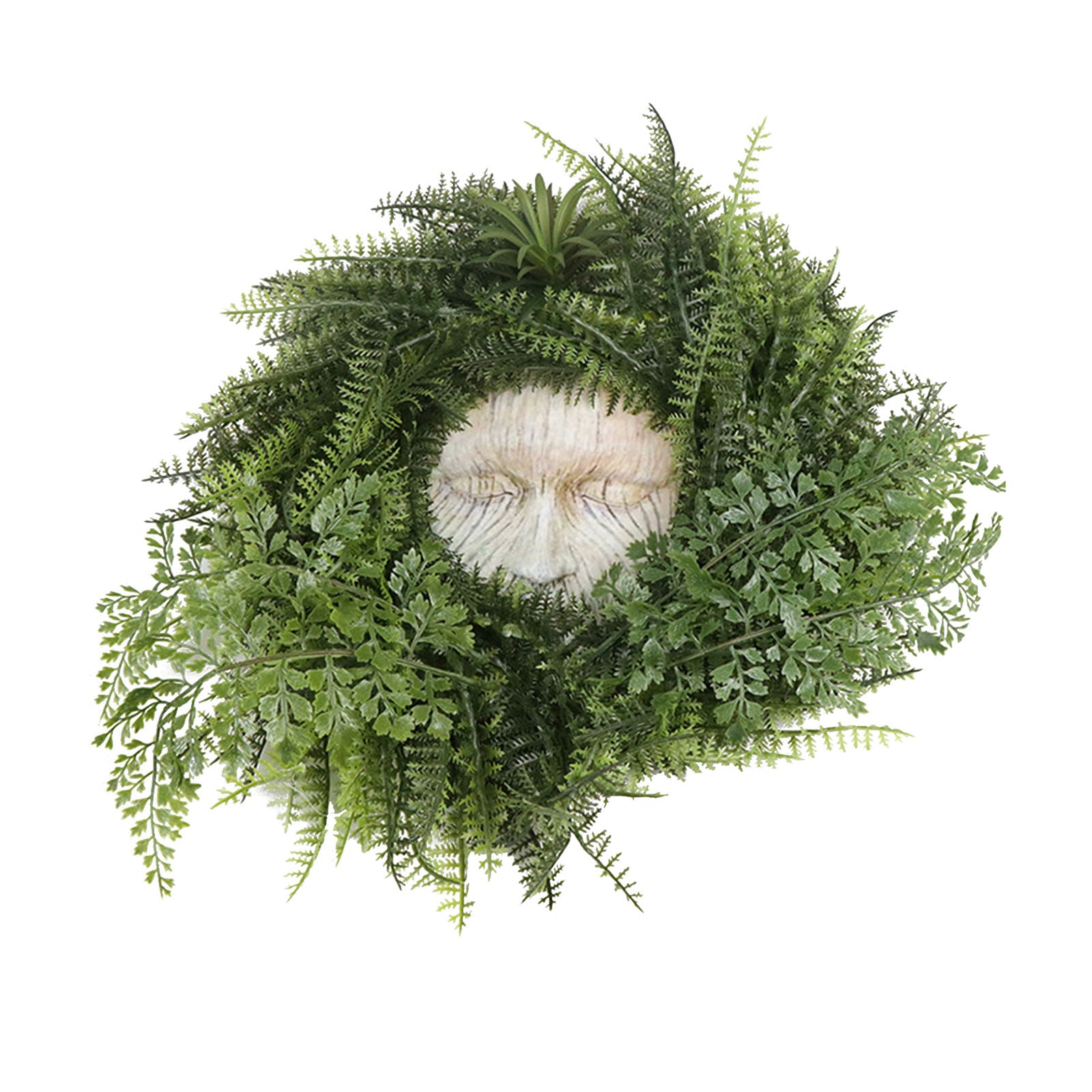 39cm Ferns Wreath Leaves Farmhouse Face Garland for Front Door Wall Decor