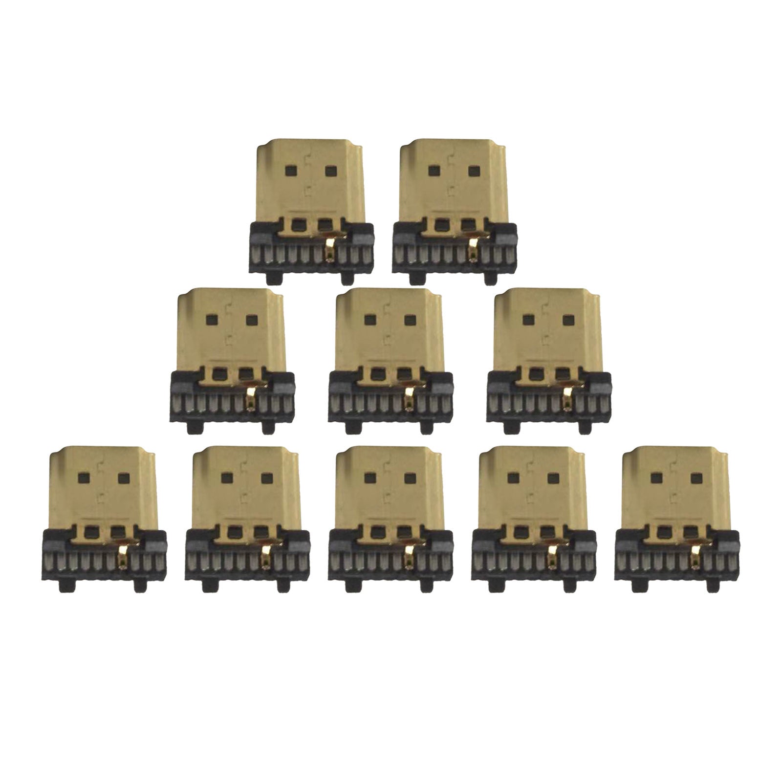 10 Pieces HDMI Male 19Pin Connectors Jack Termination Replacement Kit