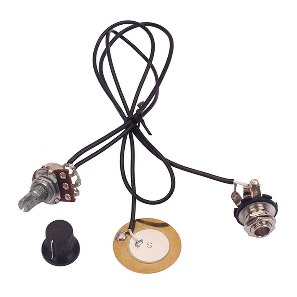 Prewired Amplifier Piezo Pickup Volume Knob for Acoustic Instrument Parts