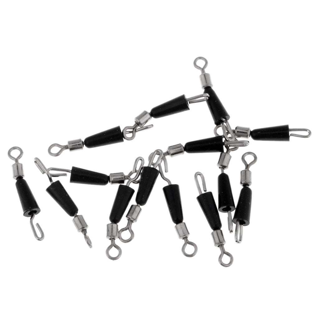 50Pcs Fishing Rolling Swivels Fast Link Quick-Change Snap Tackle Connector M