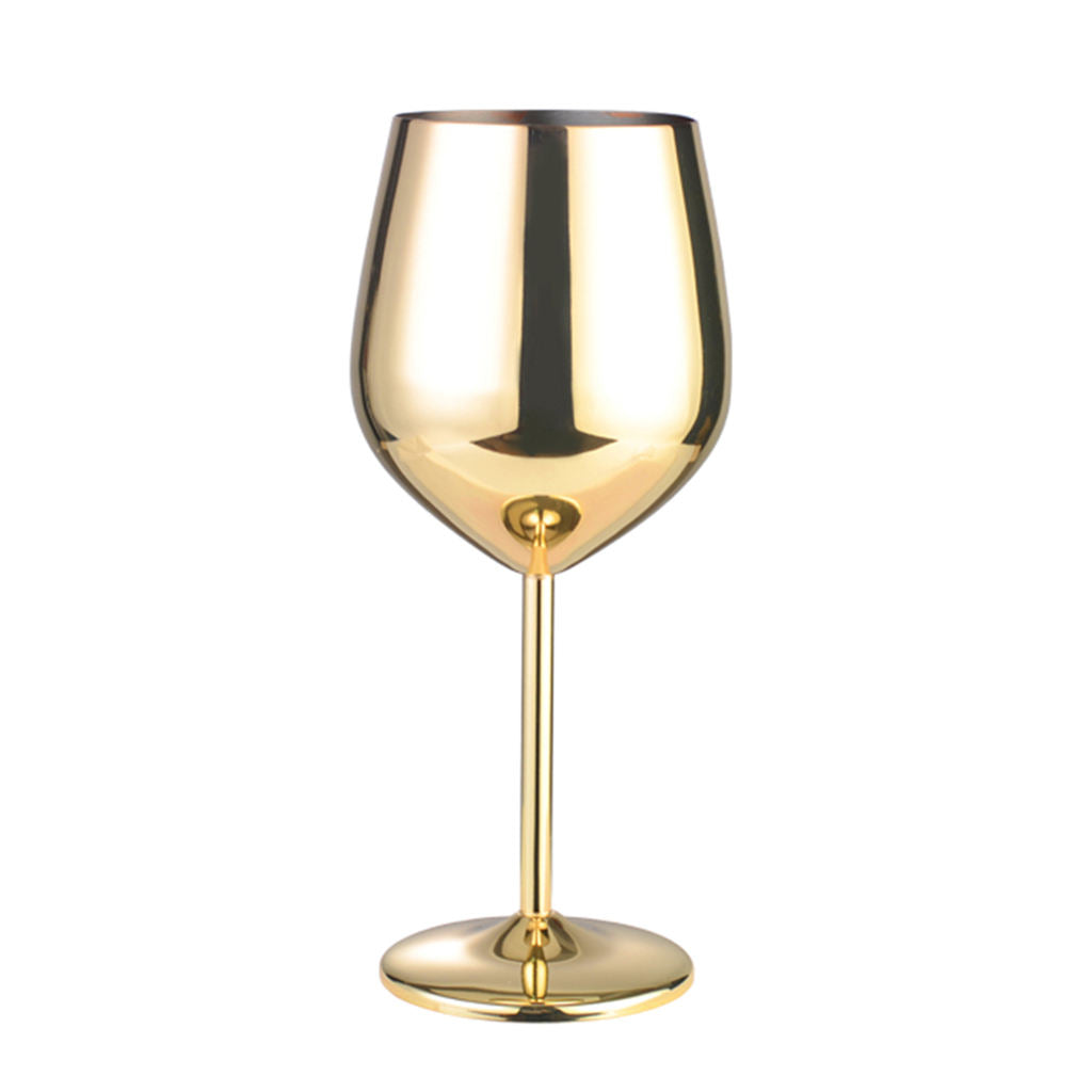 Red Wine Goblet Stainless Steel Champagne Cup Mug Large Capacity Golden
