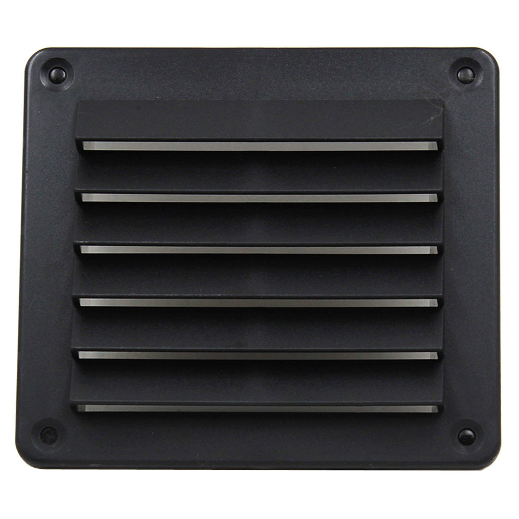 2x Square Louver Vent Exhaust Cover Black Marine Yacht Trailer Accessory