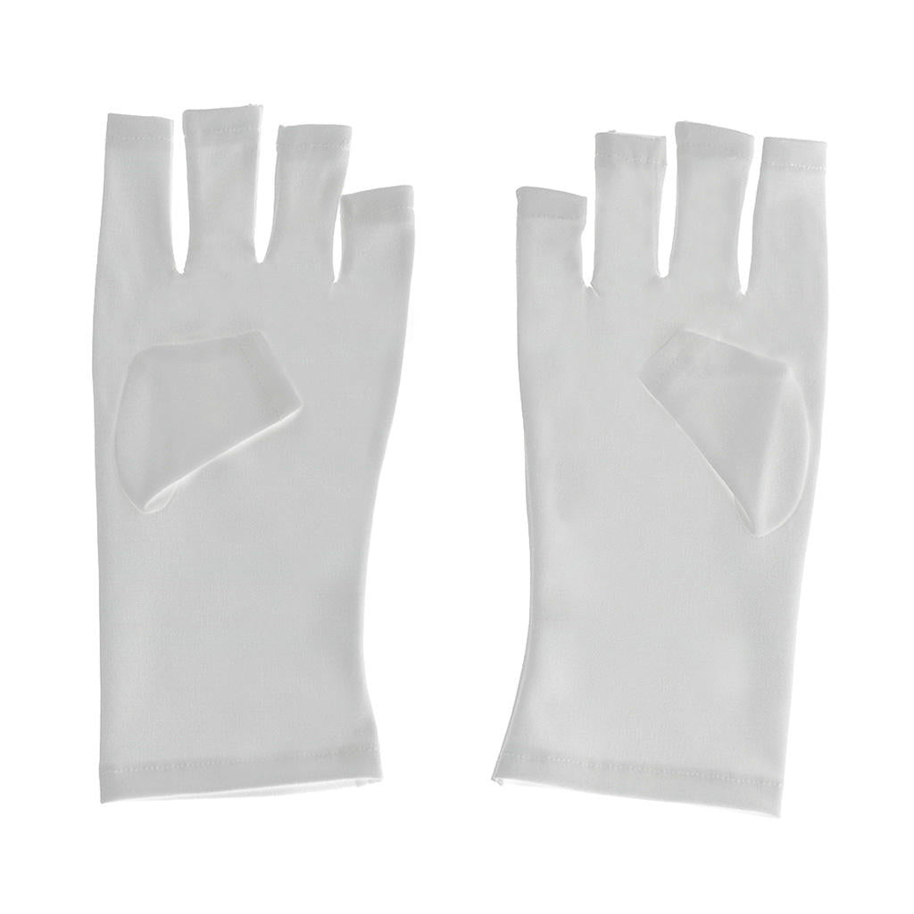 Soft Anti UV Fingerless Hand Radiation Short Gloves for Gel Polish Nail 4pcs