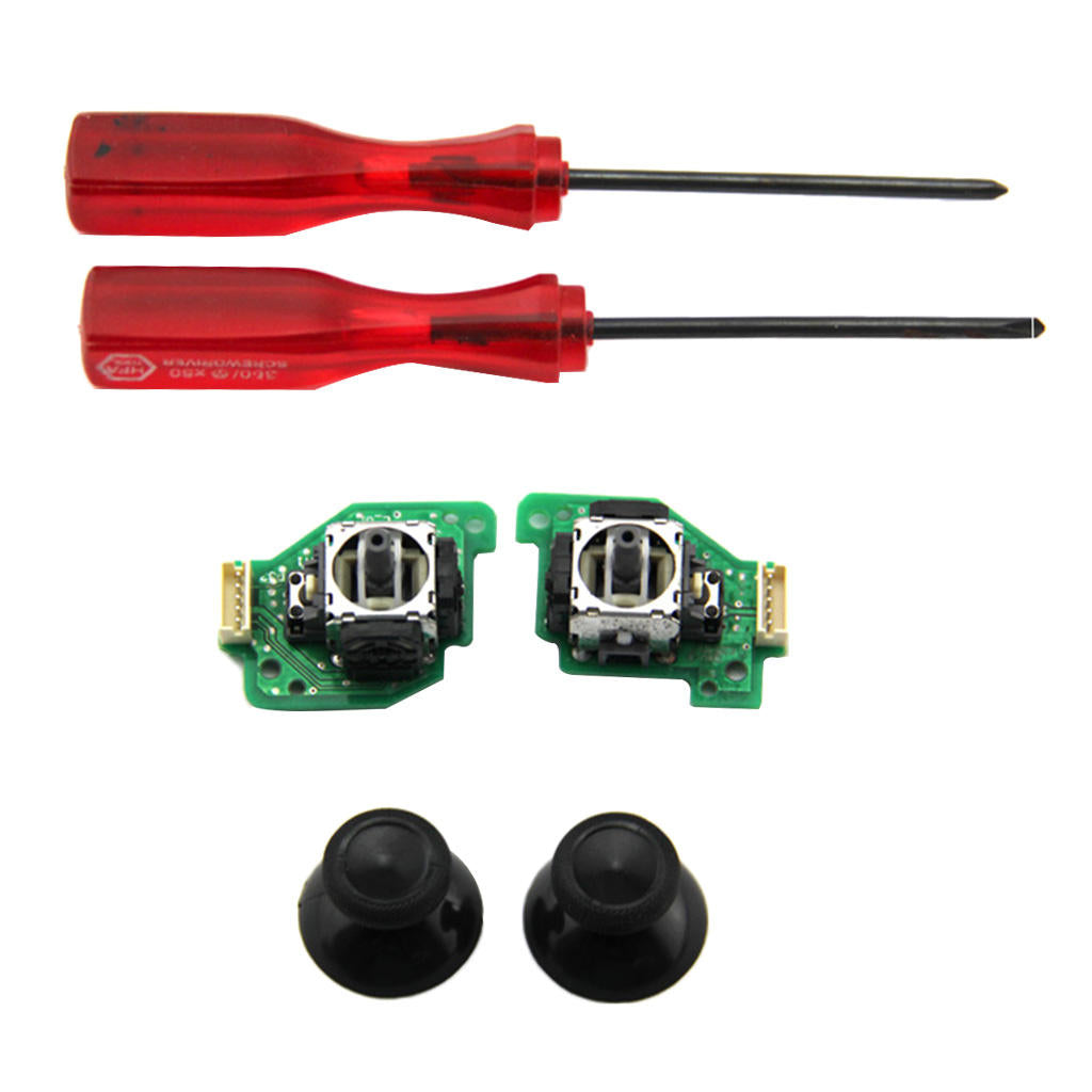 For Wii U Gamepad Analog Joystick Repair Kit L & R Assembly/Thumbsticks/Tool