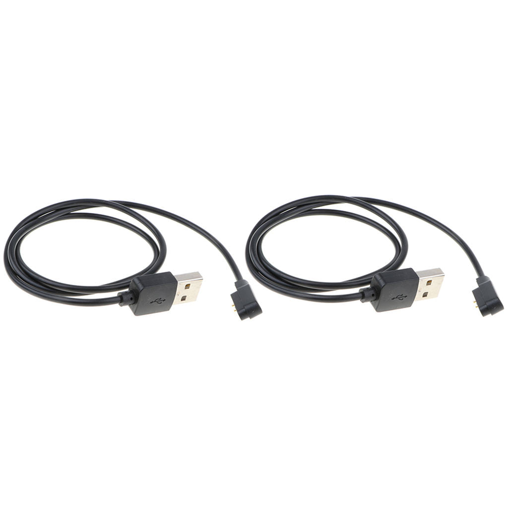 2pcs 2 Pin Magnetic USB Data Charger Charging Cable for Smart Watch